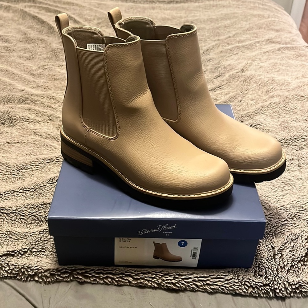 Tan booties